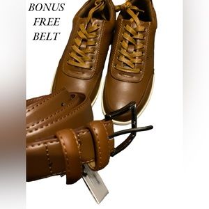 BONUS 2 for 1 Men’s Casual Sneakers /BONUS MATCHING BROWN LEATHER BELT